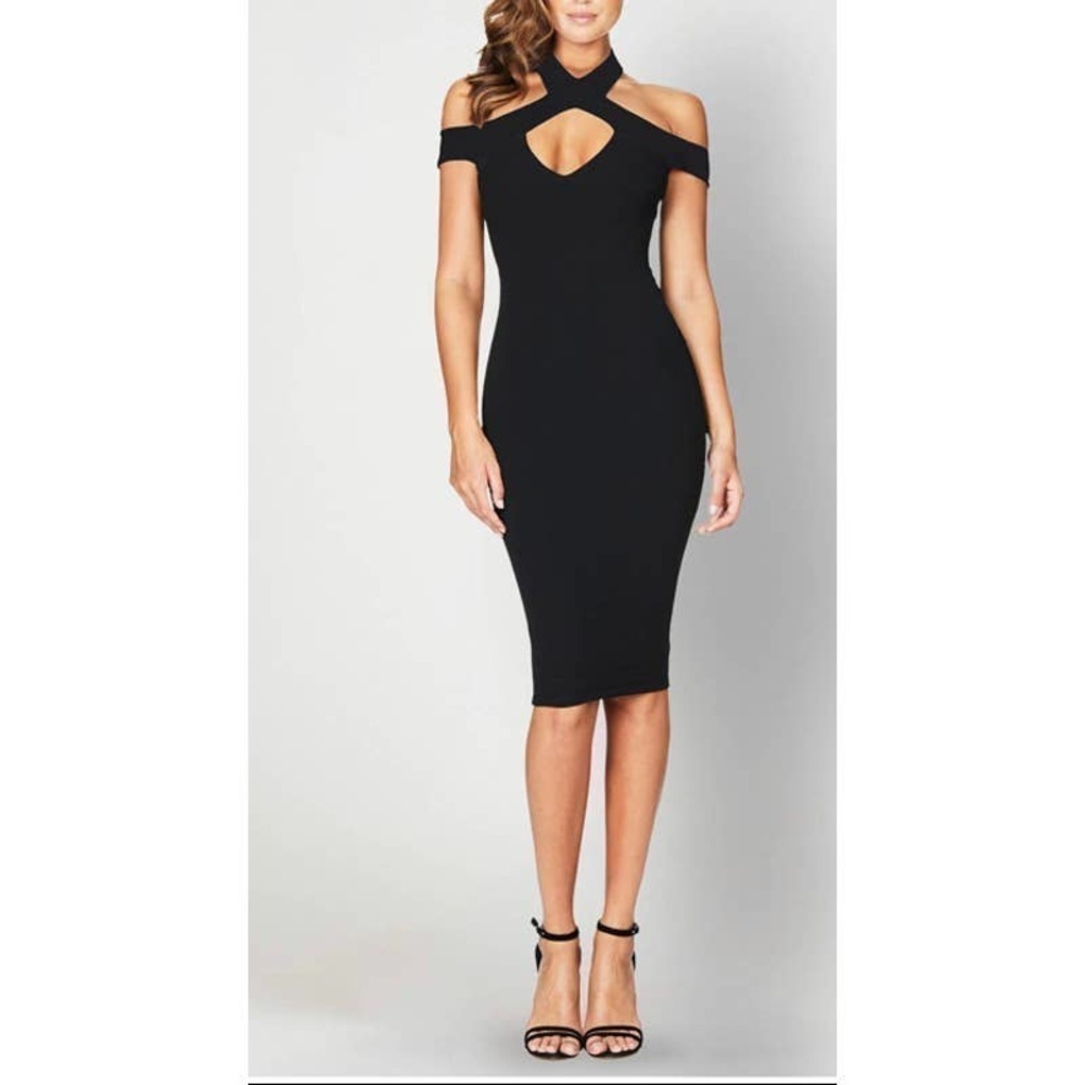 Nookie Hollywood Midi Dress in Black |NWT‎ | XS